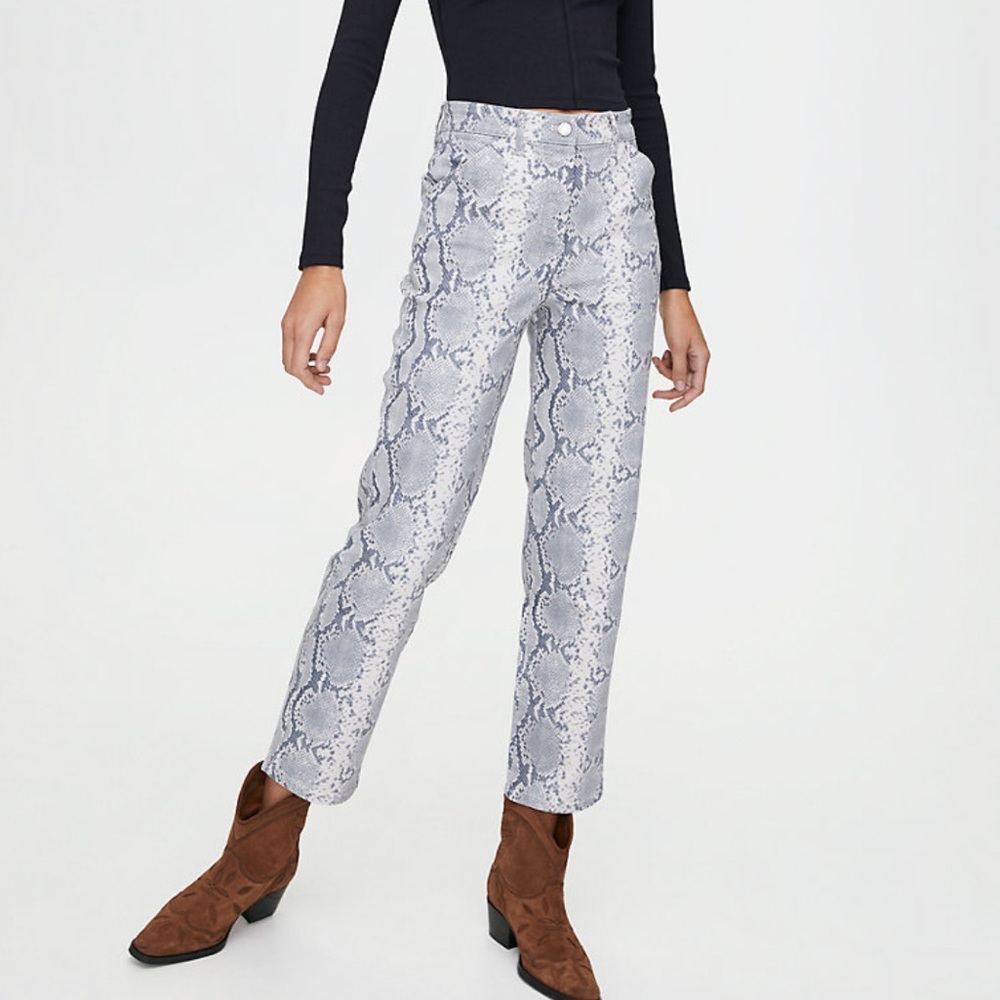 Aritzia Wilfred Free Kelsey Pant Python Snake Pri… - image 4